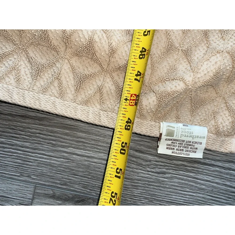 Vintage Made In Turkey 100%‎ Cotton LEAVES Brand Bath Towels (2) 4 Wash Cloths